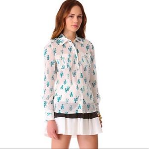 Tory Burch Brigitte Lobster Voile’ Blouse
